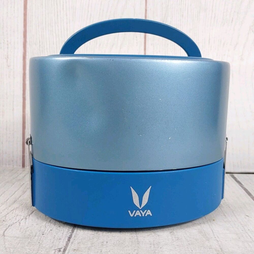 Vaya Tyffyn Kids Lunch Box - VACUUM INSULATED - Blue Stainless Steel Lunchbox